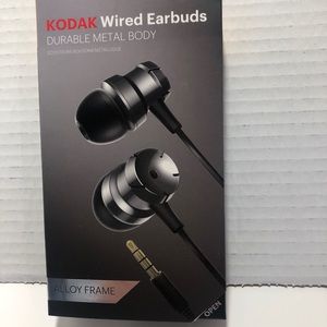 Kodak Wired Earbuds With MicrophoneSuperb Sound Comfort Fit-3.5 MM Universal NIB
